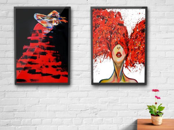 0728a8eada178d415fc83b78a51eff70.jpg Set of 2 Black ( Maxi and A1 ) Poster Frame, Wall Mounted Portrait Landscape Display Home Decor