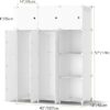 Portable Wardrobe Foldable Closet with 12 Compartments, Cabinet Clothes Storage Organizer Shelf with Clothes Hanging Rails for Bedroom