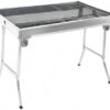Essential - Stainless Steel BBQ Grill with Stand Charcoal Barbecue Folding and Portable Outdoor Garden And Park Use