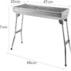 Essential - Stainless Steel BBQ Grill with Stand Charcoal Barbecue Folding and Portable Outdoor Garden And Park Use