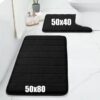 619uf2yzoTL._AC_SX679_.jpg Pedestal Mats Indoor Memory Foam Mat - Bath Mat Non-Slip Floor Mat Comfortable Bathroom Mat - Colors Black, Beige, Grey, Navy, 50 x 40 cm