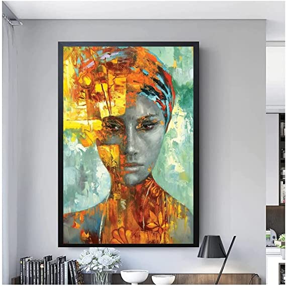 Black MDF Wooden Poster Frame (70cm x 100cm) with White Mount