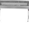 Essential - Stainless Steel BBQ Grill with Stand Charcoal Barbecue Folding and Portable Outdoor Garden And Park Use