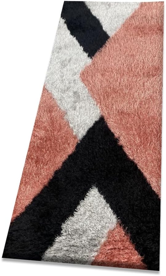 Stylish Large Area Rugs For Living Room - Non Shedding Dense Pile Shaggy Rug For Bedroom Kitchen Carpet Runner Non Slip Floor Mat (60 x 220 cm - 2 ft x 7 ft 3