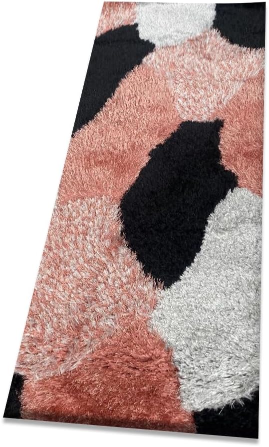 Stylish Large Area Rugs For Living Room - Non Shedding Dense Pile Shaggy Rug For Bedroom Kitchen Carpet Runner Non Slip Floor Mat (60 x 220 cm - 2 ft x 7 ft 3