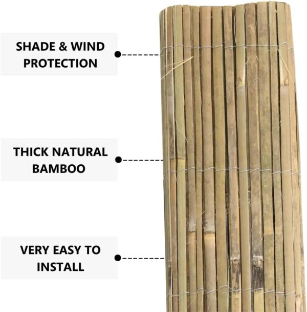 Split Bamboo Garden Fence Screening Natural Privacy and Outdoor Fencing