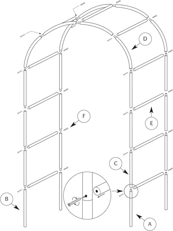 Garden Arch Green Metal - Heavy Duty Steel Frame Support Arches for Climbing Plants, Roses, Vegetables, Outdoor Decoration