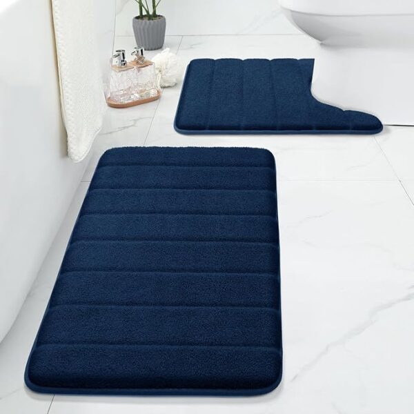 716wi5-eJL._AC_SX679_-1.jpg Pedestal Mats Indoor Memory Foam Mat - Bath Mat Non-Slip Floor Mat Comfortable Bathroom Mat - Colors Black, Beige, Grey, Navy, 50 x 40 cm