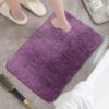 Memory Foam Bath Mat - Beautiful Embossed Flora Design Non Slip Anti Mould Shower Mat Water Absorbent Toilet Pedestal Bathroom Mat