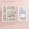 71CoAy6BhkL._AC_SL1500_.jpg Wall Mounted Jewellery Cabinet Mirror with Storage Lockable Mirrored Cabinet White