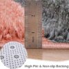 Stylish Large Area Rugs For Living Room - Non Shedding Dense Pile Shaggy Rug For Bedroom Kitchen Carpet Runner Non Slip Floor Mat (60 x 220 cm - 2 ft x 7 ft 3