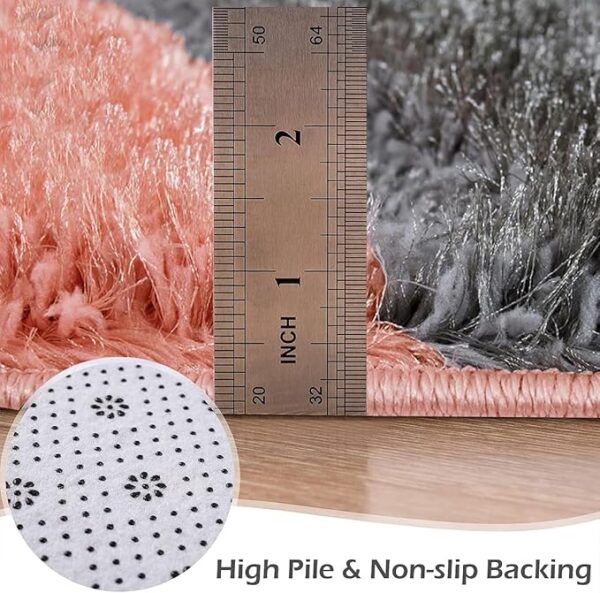 Stylish Large Area Rugs For Living Room - Non Shedding Dense Pile Shaggy Rug For Bedroom Kitchen Carpet Runner Non Slip Floor Mat (60 x 220 cm - 2 ft x 7 ft 3