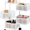 71HslFZvoKL._AC_SX679_.jpg Kitchen Storage Trolley Rack Cart with Drawers | Versatile Organization Solution (29cm x 73cm - 5 Tier, Round)