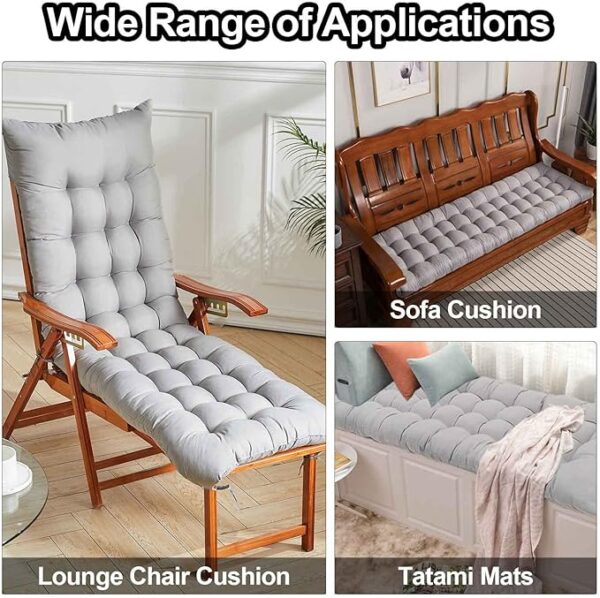 Sun Lounger Cushion Thick Garden Recliner Chair Cushion Garden Chair Cushion Sunbed Cushion Double