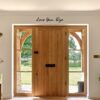 Love You Bye Wood Above Door Signs, 5mm Ply Wood Hallway Decor, Black Wall Art Love Letters Sign for Home Comes