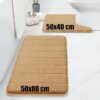 71QsMnKCcL._AC_SX679_.jpg Pedestal Mats Indoor Memory Foam Mat - Bath Mat Non-Slip Floor Mat Comfortable Bathroom Mat - Colors Black, Beige, Grey, Navy, 50 x 40 cm