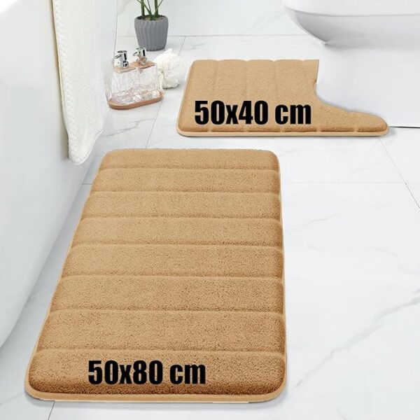 71QsMnKCcL._AC_SX679_.jpg Pedestal Mats Indoor Memory Foam Mat - Bath Mat Non-Slip Floor Mat Comfortable Bathroom Mat - Colors Black, Beige, Grey, Navy, 50 x 40 cm