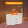 Flame Diffuser Humidifier Essential Oil Diffuser 180ml Aromatherapy Diffuser with Auto Off Function Silent Operation 7 Color Changing LED Lights