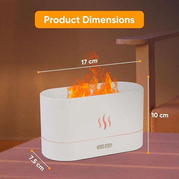Flame Diffuser Humidifier Essential Oil Diffuser 180ml Aromatherapy Diffuser with Auto Off Function Silent Operation 7 Color Changing LED Lights