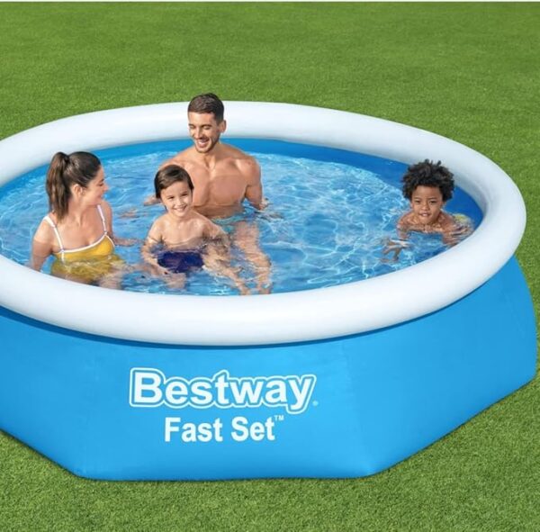 6ft Fast Set Pool, Above Ground Swimming Pool for Kids and Adults, Outdoor Inflatable Pool, 940L, Blue