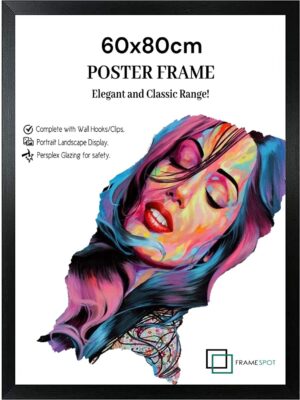 71XvHAcXmDL._AC_SL1500_.jpg Black 60cm x 80cm Picture Frame - 31 x 23 Inches Perfect For Wall Gallery Living Room & Wall Hanging