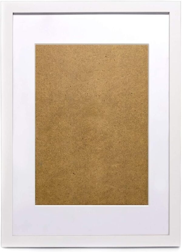 White MDF Wooden (70cm x 100cm) Frame with Mount