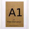 New A1 (59.4 x 84.1 cm) White Frame With Mount