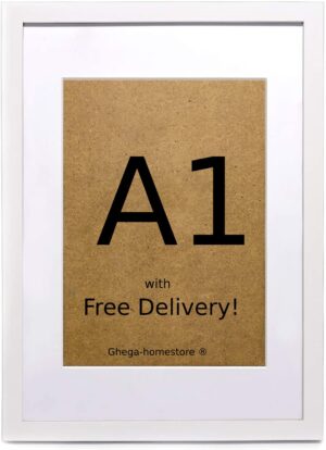 New A1 (59.4 x 84.1 cm) White Frame With Mount