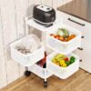 71ohBPeKUEL._AC_SX679_.jpg Kitchen Storage Trolley Rack Cart with Drawers | Versatile Organization Solution (29cm x 73cm - 5 Tier, Round)
