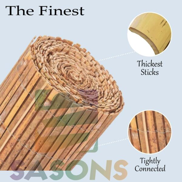 Bamboo Fencing Screen Roll Panel Natural Slated Wind Shield Protection