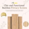 Natural Bamboo Screening Slatted Roll for Garden