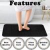 Bath Mat Set 2 Piece Machine Washable for Bathroom, Jacquard Greek Non Slip Quick Dry Shower Rugs & Bathtub Mats, Highly Water Absorbent