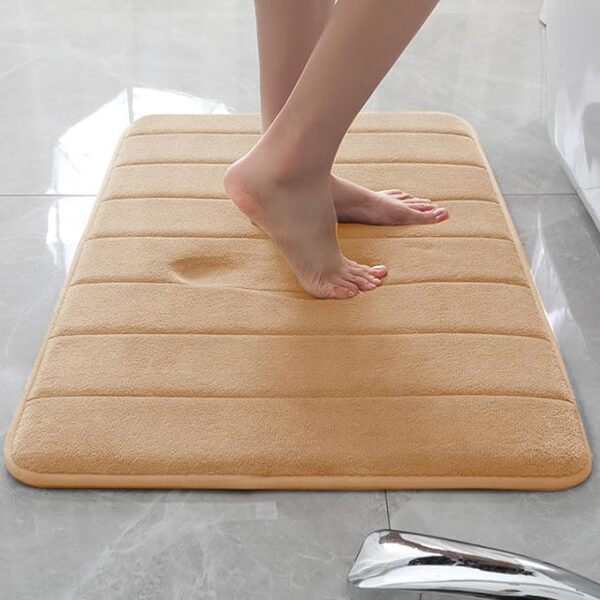 814jtB-HuJL._AC_SX679_.jpg Pedestal Mats Indoor Memory Foam Mat - Bath Mat Non-Slip Floor Mat Comfortable Bathroom Mat - Colors Black, Beige, Grey, Navy, 50 x 40 cm