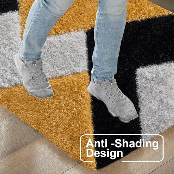 Stylish Large Area Rugs For Living Room - Non Shedding Dense Pile Shaggy Rug For Bedroom Kitchen Carpet Runner Non Slip Floor Mat (60 x 220 cm - 2 ft x 7 ft 3