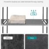 81QQ9YZGQVL._AC_SL1500_.jpg Grey Portable Clothes Wardrobe Garment Organiser Rack with Hanging Rails