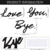 Love You Bye Wood Above Door Signs, 5mm Ply Wood Hallway Decor, Black Wall Art Love Letters Sign for Home Comes