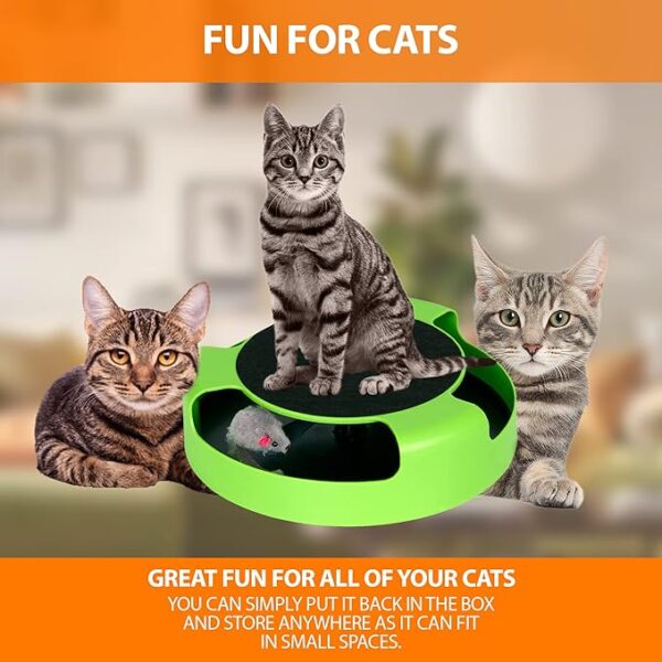 Cat Kitten Game - Catch The Mouse | Moving Toy Game for Cats & Kittens | Claw Scratching Toy with Mouse | Great Toy for Cats Indoors