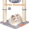 Cat Scratching Post, 50cm Cat Tree with Cat Hammock Bed, Scratching Posts for Indoor Cats with Hanging Ball Toy, Grey, Beige
