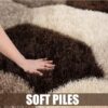 Stylish Large Area Rugs For Living Room - Non Shedding Dense Pile Shaggy Rug For Bedroom Kitchen Carpet Runner Non Slip Floor Mat (60 x 220 cm - 2 ft x 7 ft 3