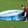 6ft Fast Set Pool, Above Ground Swimming Pool for Kids and Adults, Outdoor Inflatable Pool, 940L, Blue