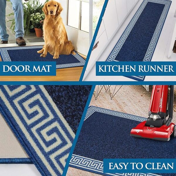 Carpet Runners for Hallways Non-Slip Long & Wide Heavy-Duty Plain Super Absorbent Area Rugs, Stair Carpet and Kitchen Anti-slip Floor Mats