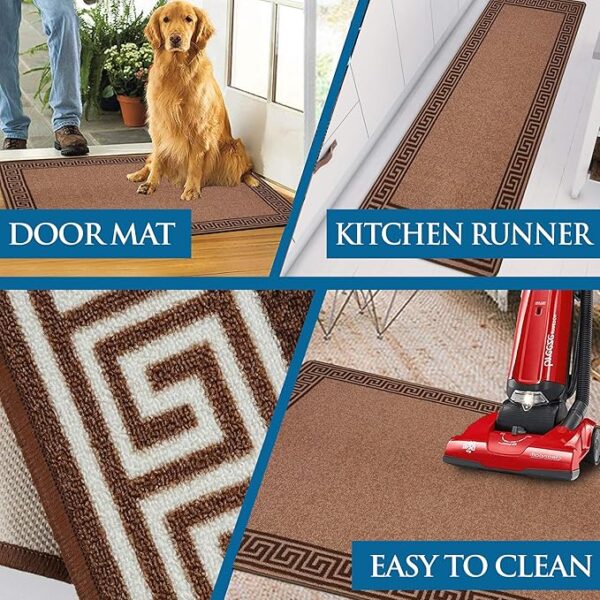 Carpet Runners for Hallways Non-Slip Long & Wide Heavy-Duty Plain Super Absorbent Area Rugs, Stair Carpet and Kitchen Anti-slip Floor Mats