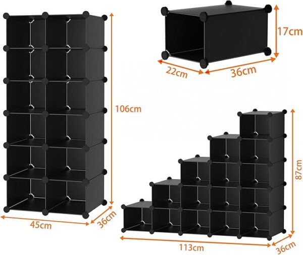 FS Shoe Storage 16 Cube Shoe Rack, DIY Shoe Rack Storage,FRAMESPOT Shoe Rack Organiser Shoe Storage Unit Space Saving For Hallway Bedroom