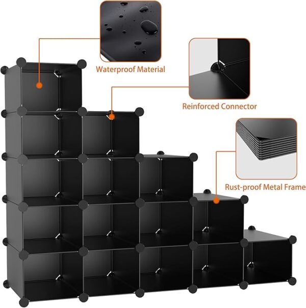 FS Shoe Storage 16 Cube Shoe Rack, DIY Shoe Rack Storage,FRAMESPOT Shoe Rack Organiser Shoe Storage Unit Space Saving For Hallway Bedroom