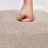 Small Wooden Footstool Footrest Foot Stool Padded Sofa Upholstered Stool Seat Chair for Living Room Bedroom