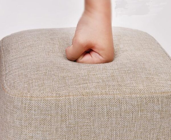 Small Wooden Footstool Footrest Foot Stool Padded Sofa Upholstered Stool Seat Chair for Living Room Bedroom