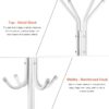 Coat Stand with 12 Hooks Clothes Rack 3 Tier Freestanding Metal Hanger coat rack stand Hat Handbag Jacket Umbrella Hanging Organiser for Homes Office Entryway Hallway White