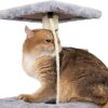 Cat Tree, 90cm Cat Scratching Post, Multi-Level Stable Cat Tower with Cat House, Cat Tree for Indoor Cats for Climbing Playing and Relaxation, Grey