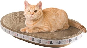 Cat Scratching Board Oval-shaped Cardboard Bowl High-Density for Indoor Cats Grinding Claw
