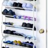 FS 12 Tier 36 Pair Over the Door Hanging Hook Shoe Rack Adjustable Shelf